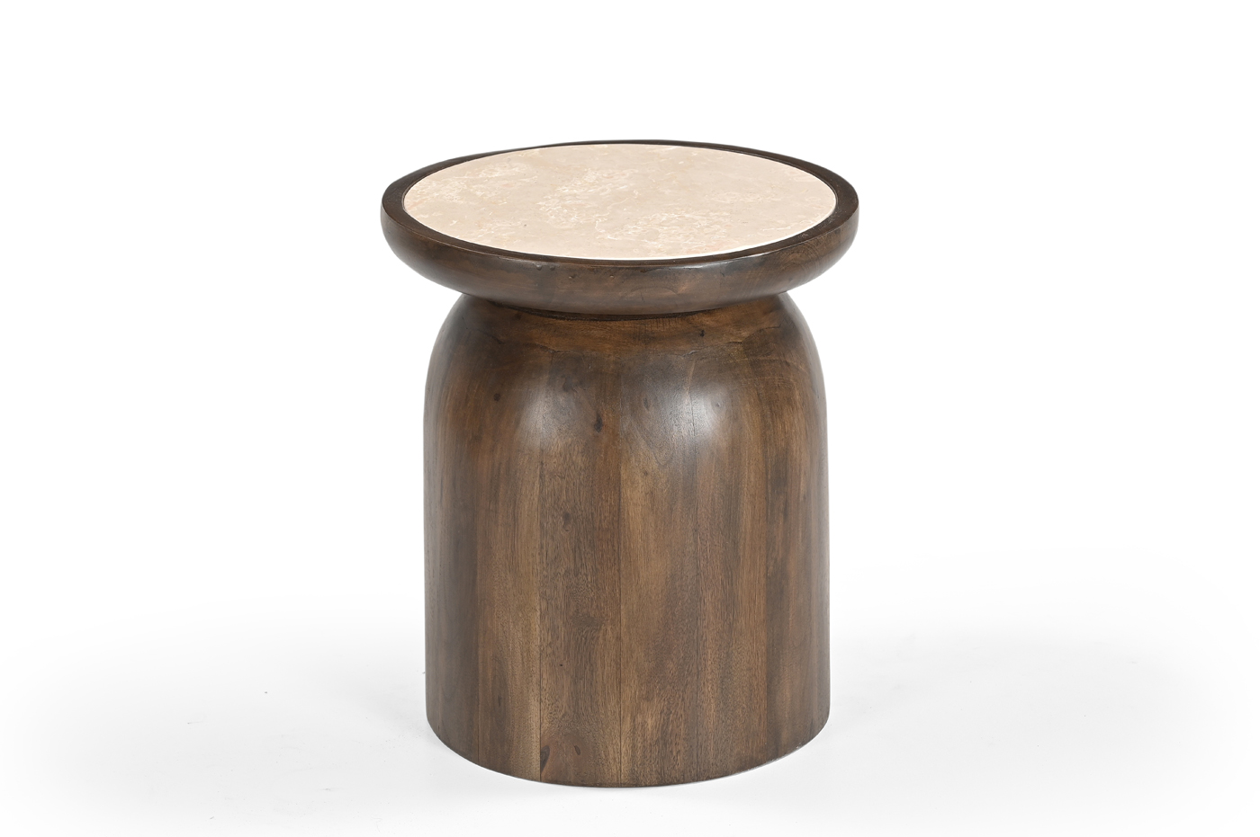 Salontafel Kaja Travertin Rond Ø38cm - Giga Meubel