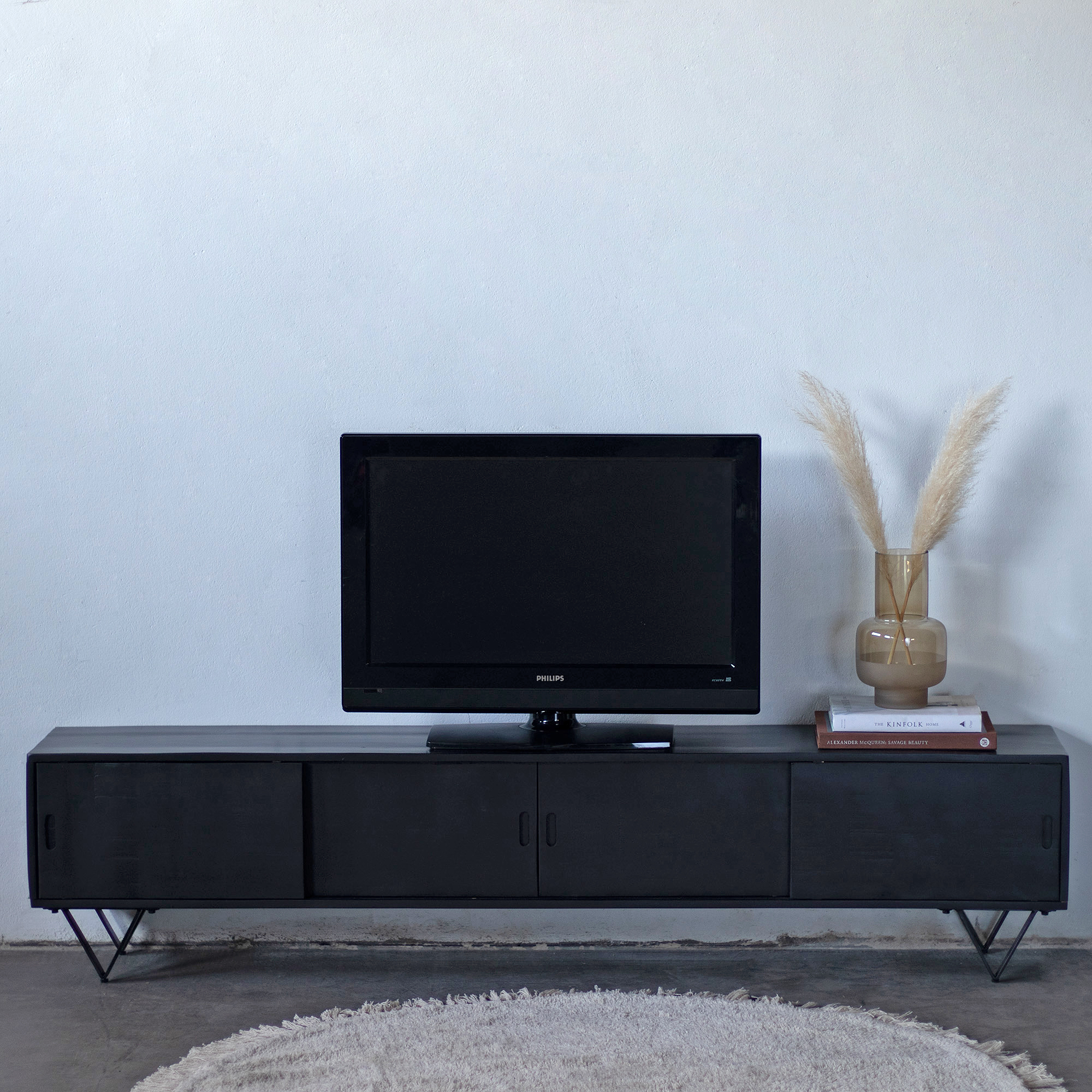 Tv-meubel Ubud Zwart 200cm - Giga Meubel