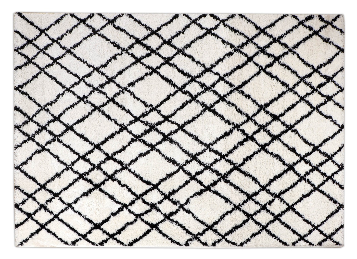 Vloerkleed Verona Wit Geruit 160x230cm - Giga Living