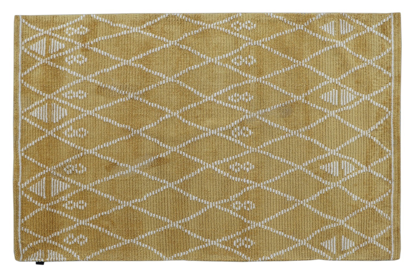 Vloerkleed Florence Geruit Mosterd 200x300cm - Giga Living