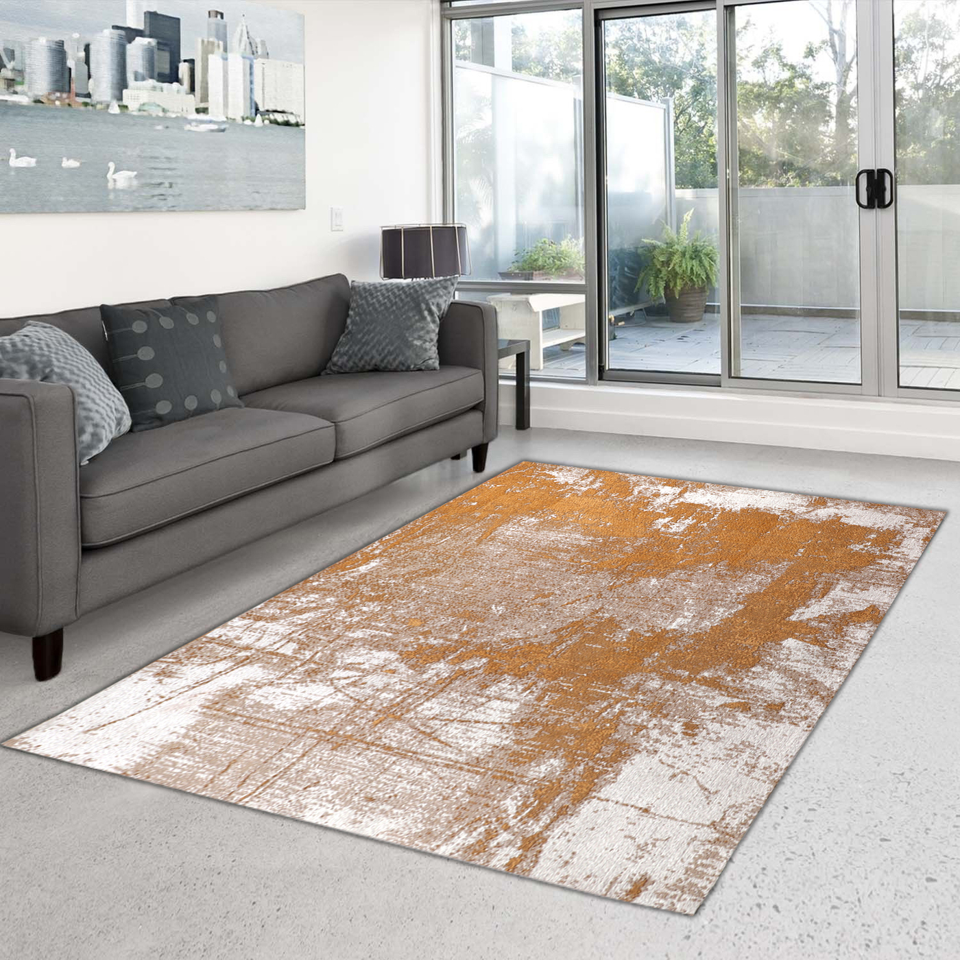 Vloerkleed Durban Vintage Mosterd 200x300cm - Giga Living