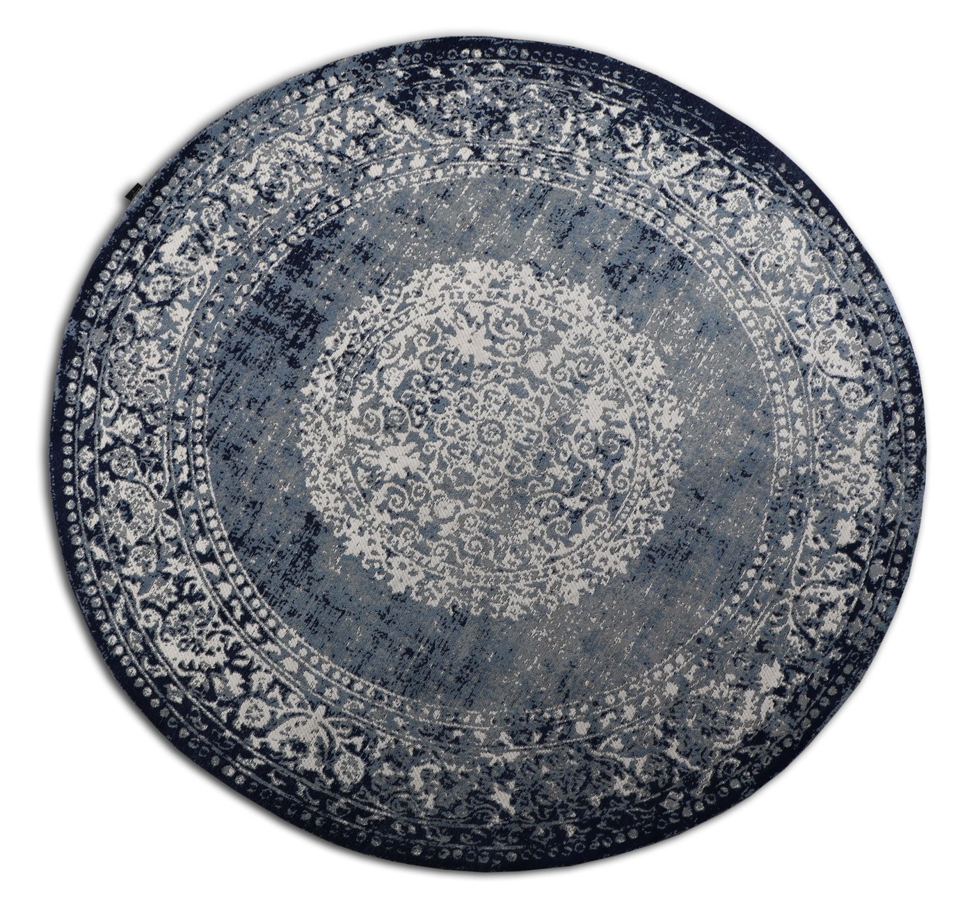 Vloerkleed Durban Vintage Blauw Ø200cm - Giga Living