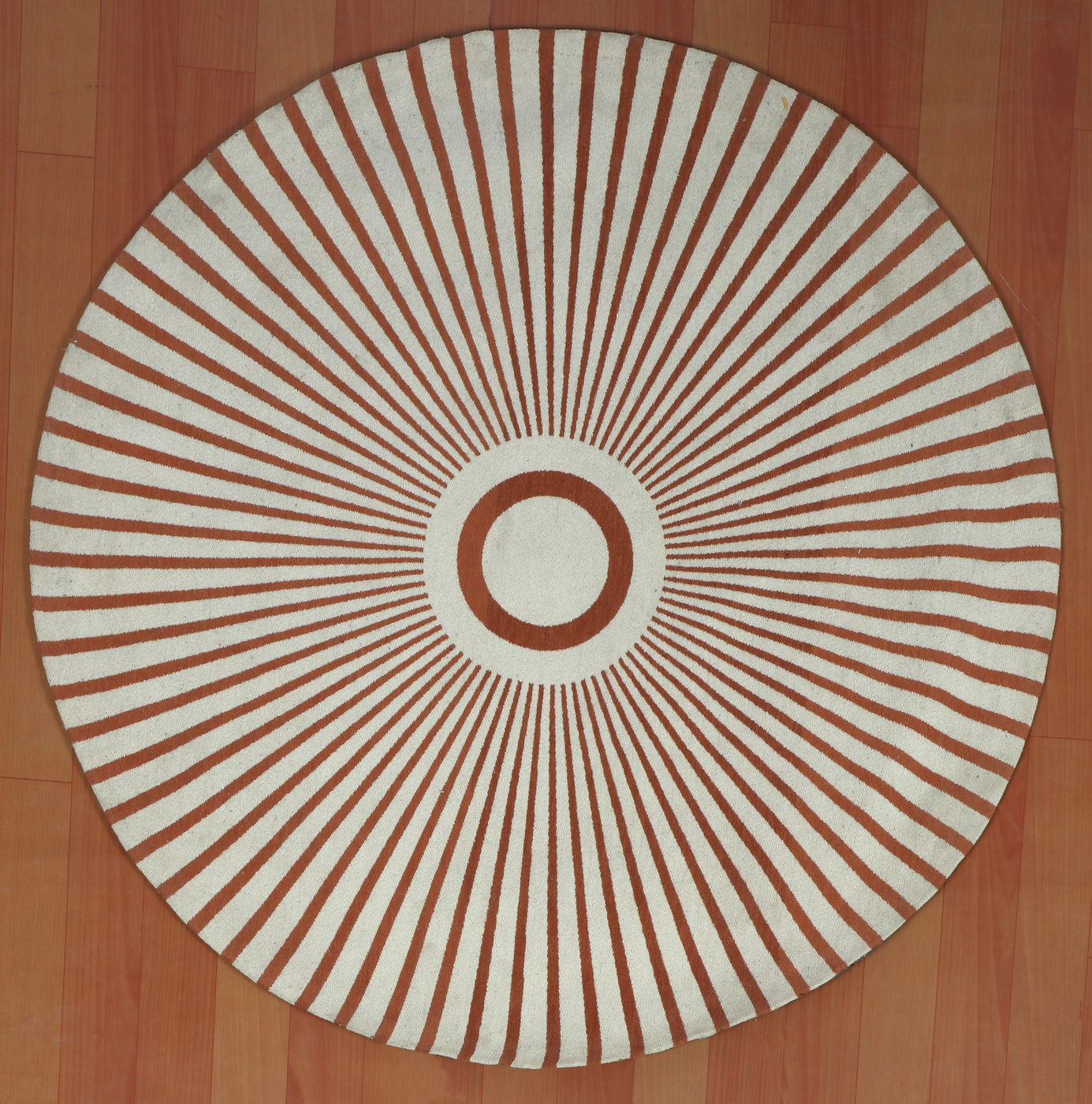 Vloerkleed Durban Bruin Wit Ø120cm - Giga Living