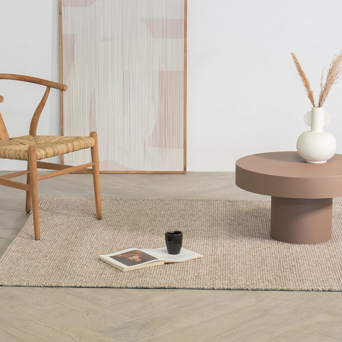Vloerkleed Jisse Taupe 200x300cm - Giga Meubel