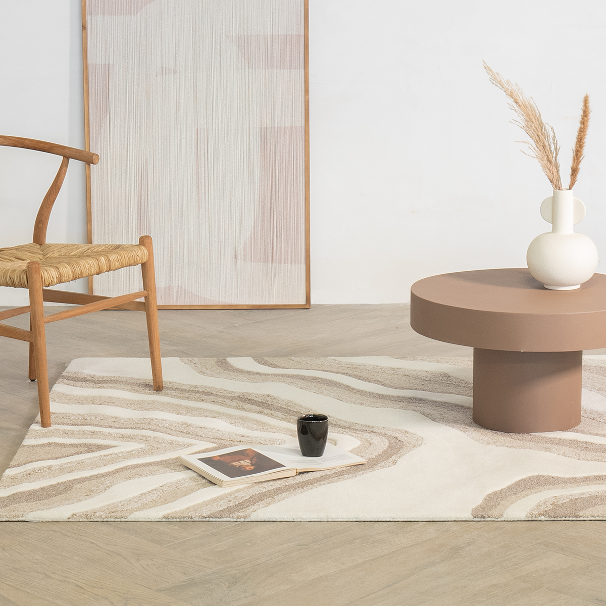 Vloerkleed Loa Beige / Taupe 160x230cm - Giga Meubel