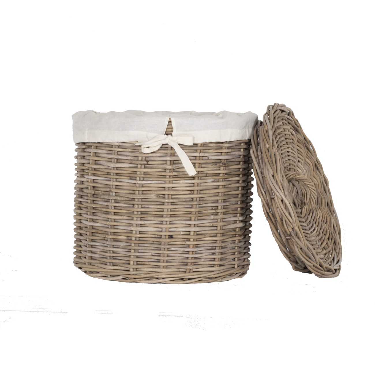 Ronde rotan wasmand Elle - Klein