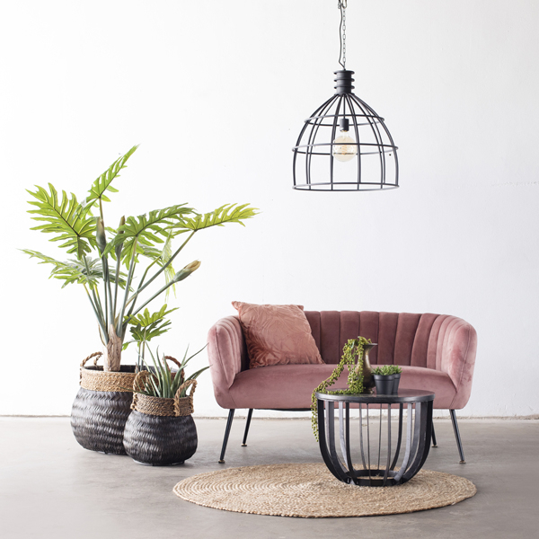 Bank Amy 2-zits Velvet Roze - Giga Meubel