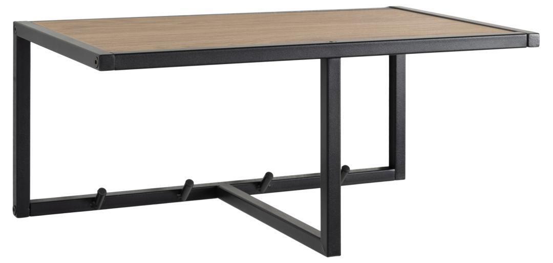 Kapstok Bronx 2 Metal Zwart/Naturel Klein - Giga Living