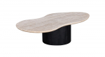 Salontafel Oliver Travertin Beige/Zwart 140cm - Giga Meubel