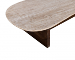 Salontafel Olaf Travertin Beige/Bruin 120cm - Giga Meubel