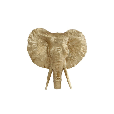 Wandsculptuur Elephant Goud