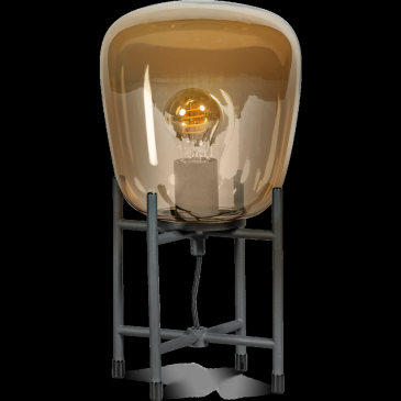 Tafellamp Benn Mini Zwart/Goud Ø20x41cm - Giga Meubel