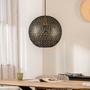 Hanglamp Michelle 40cm Zwart - Giga Meubel