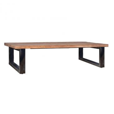 Eleonora Salontafel Mangohout Met Zwarte Metalen Poot 140x80cm