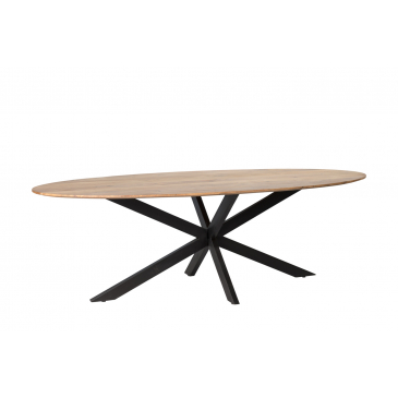 Eettafel Oslo Oval Acasia 210 cm - Giga Meubel