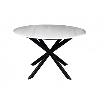 Eettafel Jacky Marmer Wit 120 cm - Giga Meubel