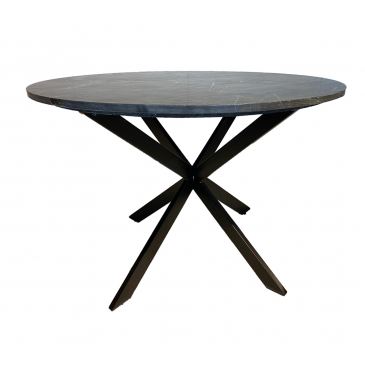 Eettafel Jacky Marmer Zwart 130 cm - Giga Meubel