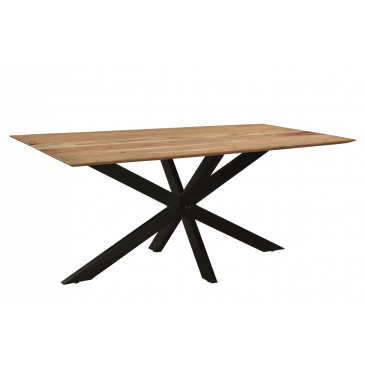 Livingfurn Eetkamertafel Oslo Spider Acacia 160cm