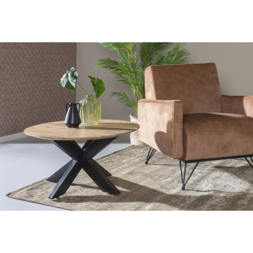 Salontafel Oslo Round Acacia 80 cm - Giga Meubel