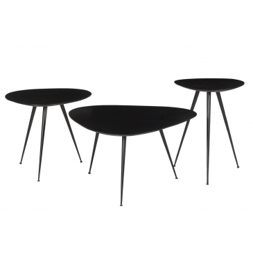 Livingfurn Salontafel Brix Loua Black set of 3