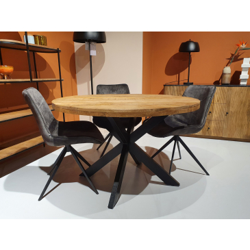 Livingfurn Eetkamertafel Rocky Rond Spider 140cm