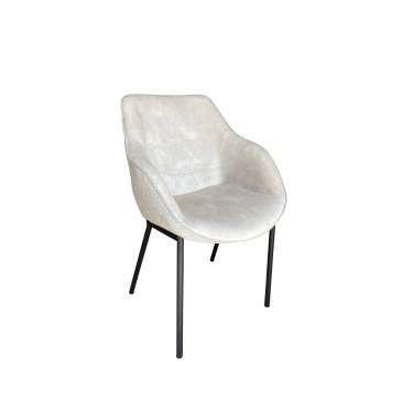 Eetkamerstoel Lauren Matu/Velvet Beige - Giga Meubel