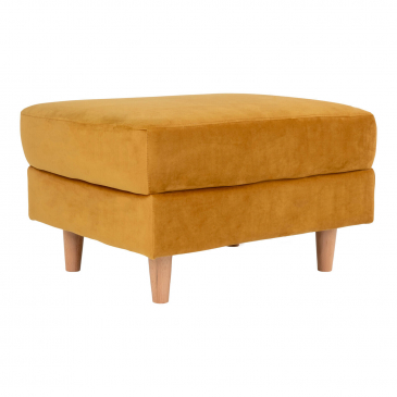 House Nordic Poef Bologna Velvet Geel