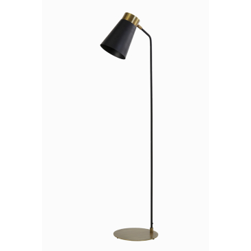 Light & Living Vloerlamp Braja Mat Zwart/Antiek Brons 143cm