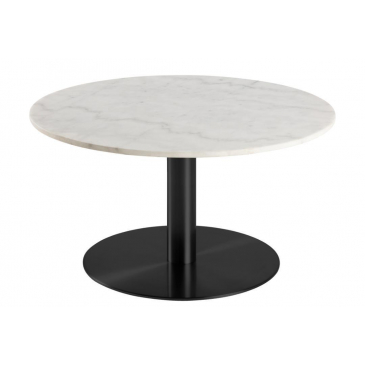 Salontafel Menno Marmer Wit Ø80cm - Giga Living