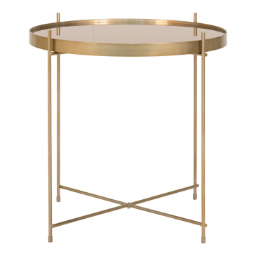 House Nordic Salontafel Venezia  Messing met Glas Ø48cm