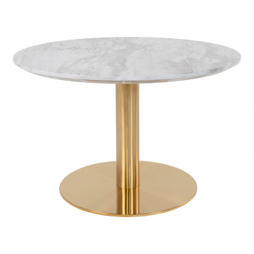 House Nordic Salontafel Bolzano MDF Wit/Goud Ø70cm