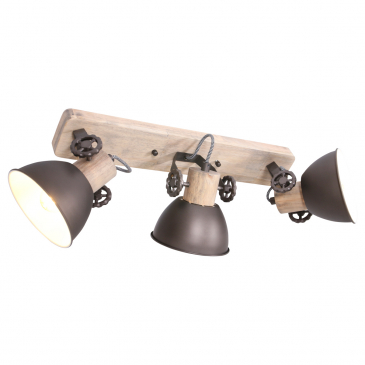 Gearwood Plafondspot 3-lichts Antraciet - Giga Meubel