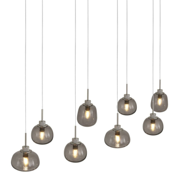 Steinhauer Bollique Hanglamp Grijs Glas 8-lichts