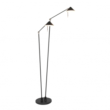 Steinhauer Punkt LED Vloerlamp 2-lichts Zwart 182cm