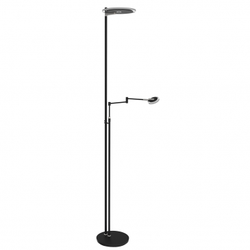 Steinhauer Turound Vloerlamp Zwart 2-lichts 187cm