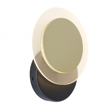 Steinhauer Lido Wand-Plafond Lamp Goud Met Zwarte Gouden Montage
