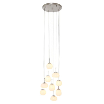 Steinhauer Bollique Cluster Hanglamp Staal 9-lichts