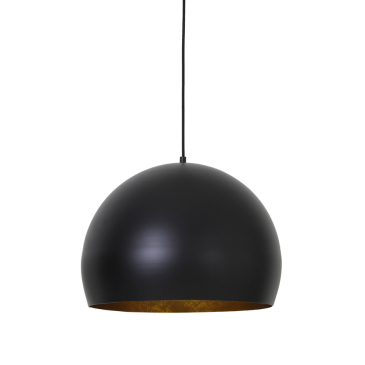 Light & Living Hanglamp Jaicey Mat Zwart/Goud Ø45x32,5cm