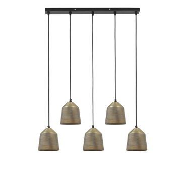 Light & Living Hanglamp 5-Lichts Lilou Antiek Brons 75x110cm
