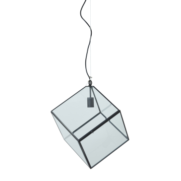 Light & Living Hanglamp Xavi Mat Zwart/Glas 30x30cm