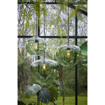 Light & Living Hanglamp Mayson Glas Groen Ø30cm