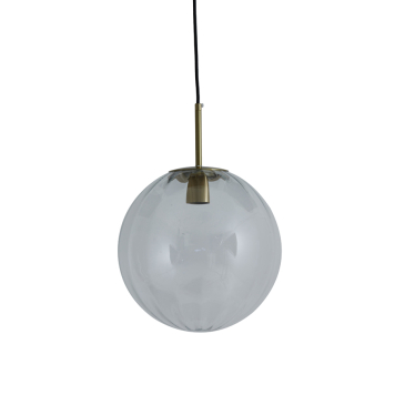 Light & Living Hanglamp Magdala Glas Helder/Goud Ø30cm
