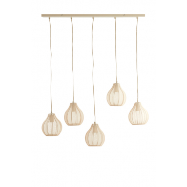 Light & Living Hanglamp Elati 5-Lichts Zand 100cm