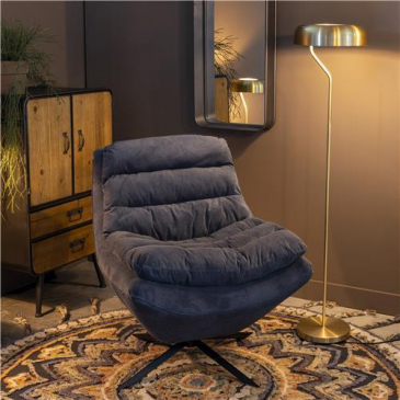 Dutchbone Loungechair Vince Blauw