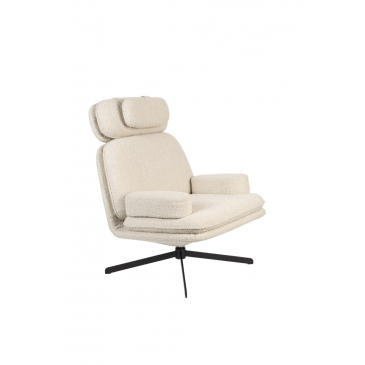 Zuiver Fauteuil Tyler Wit Bouclé