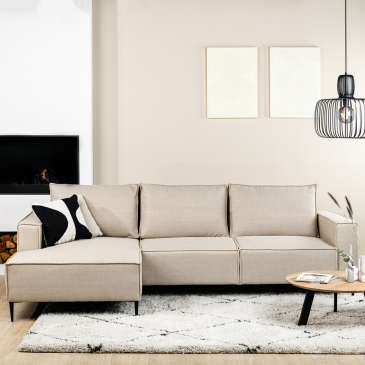 3-zits Bank Links Woven Latte - Giga Meubel