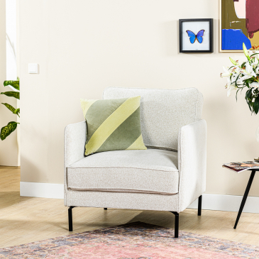 1-Zits Fauteuil Santiago Heaven Naturel - Giga Meubel