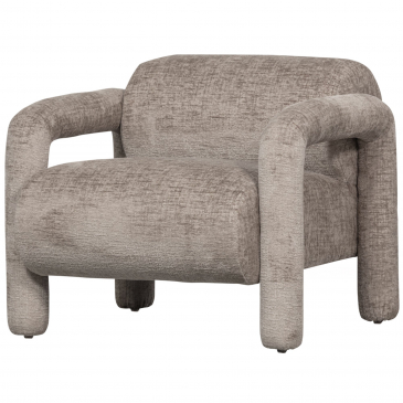 Woood Fauteuil Lenny In Grove Textuur Zand