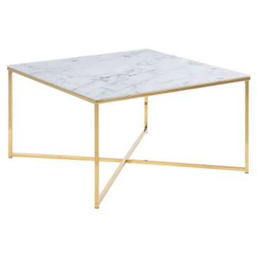 Salontafel Felien Glas Wit 80cm - Giga Living