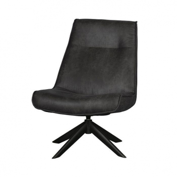 Woood Skyler Draaifauteuil Kunstleer Zwart